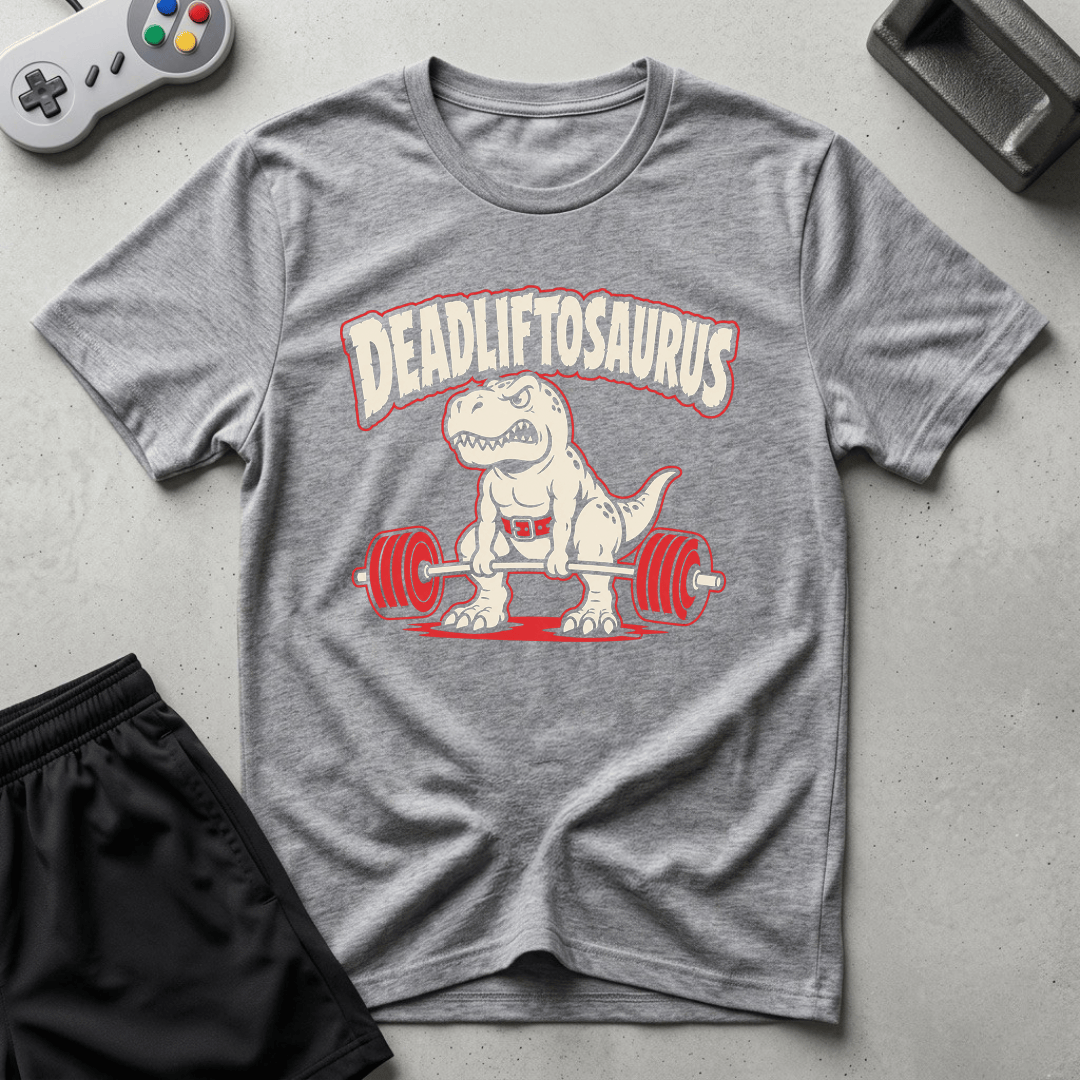 Deadliftosaurus T-Shirt - Sport Grey