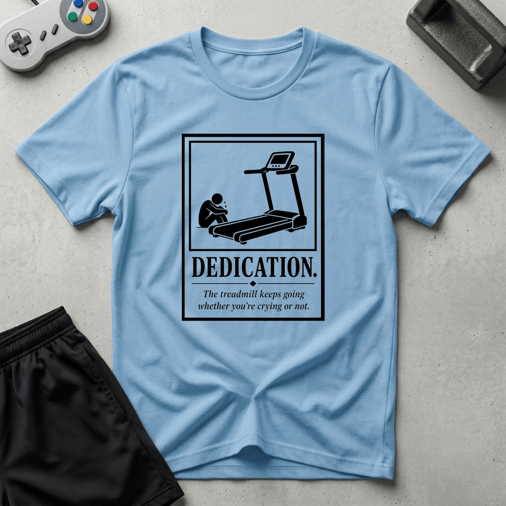 Dedication Poster T-Shirt - Light Blue