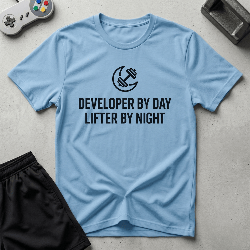 Coder Lifter T-Shirt - Light Blue