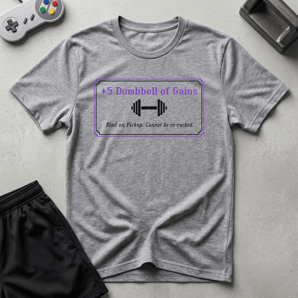 Dumbbells of Gains T-Shirt - Sport Grey