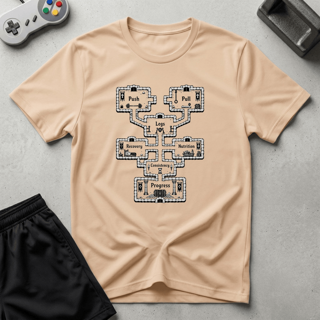 Dungeon Map T-Shirt - Natural