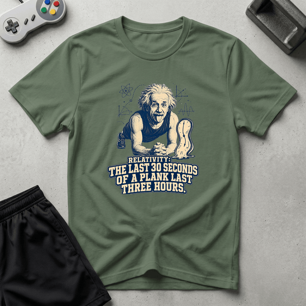 Einstein Plank Relativity T-Shirt - Military Green