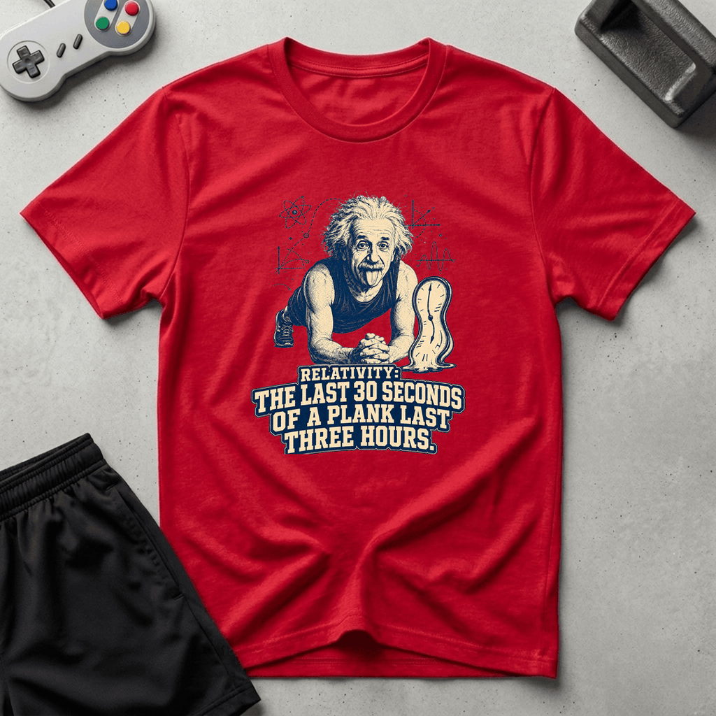 Einstein Plank Relativity T-Shirt - Red