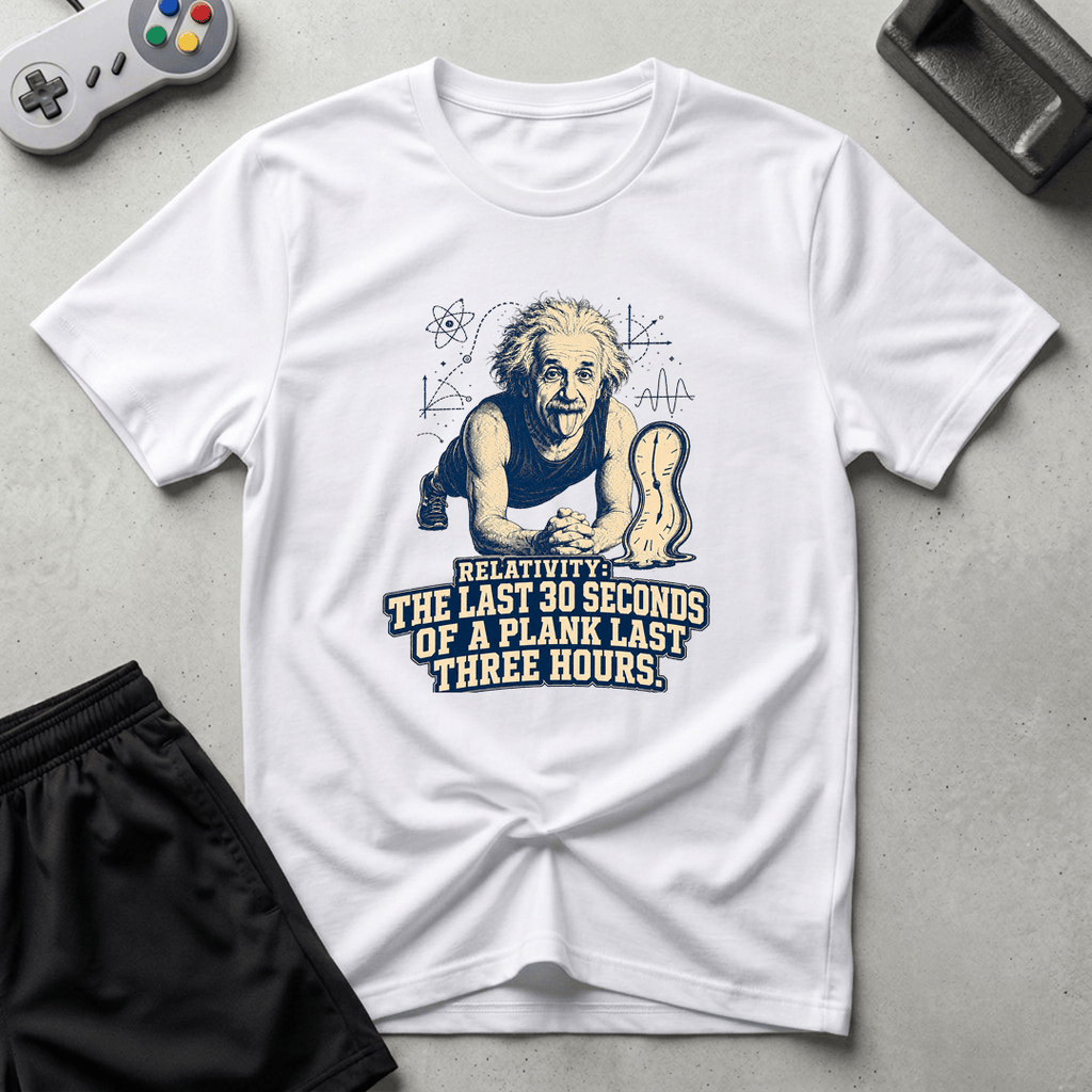 Einstein Plank Relativity T-Shirt - White
