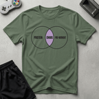 Fitness Venn Diagram T-Shirt - Military Green