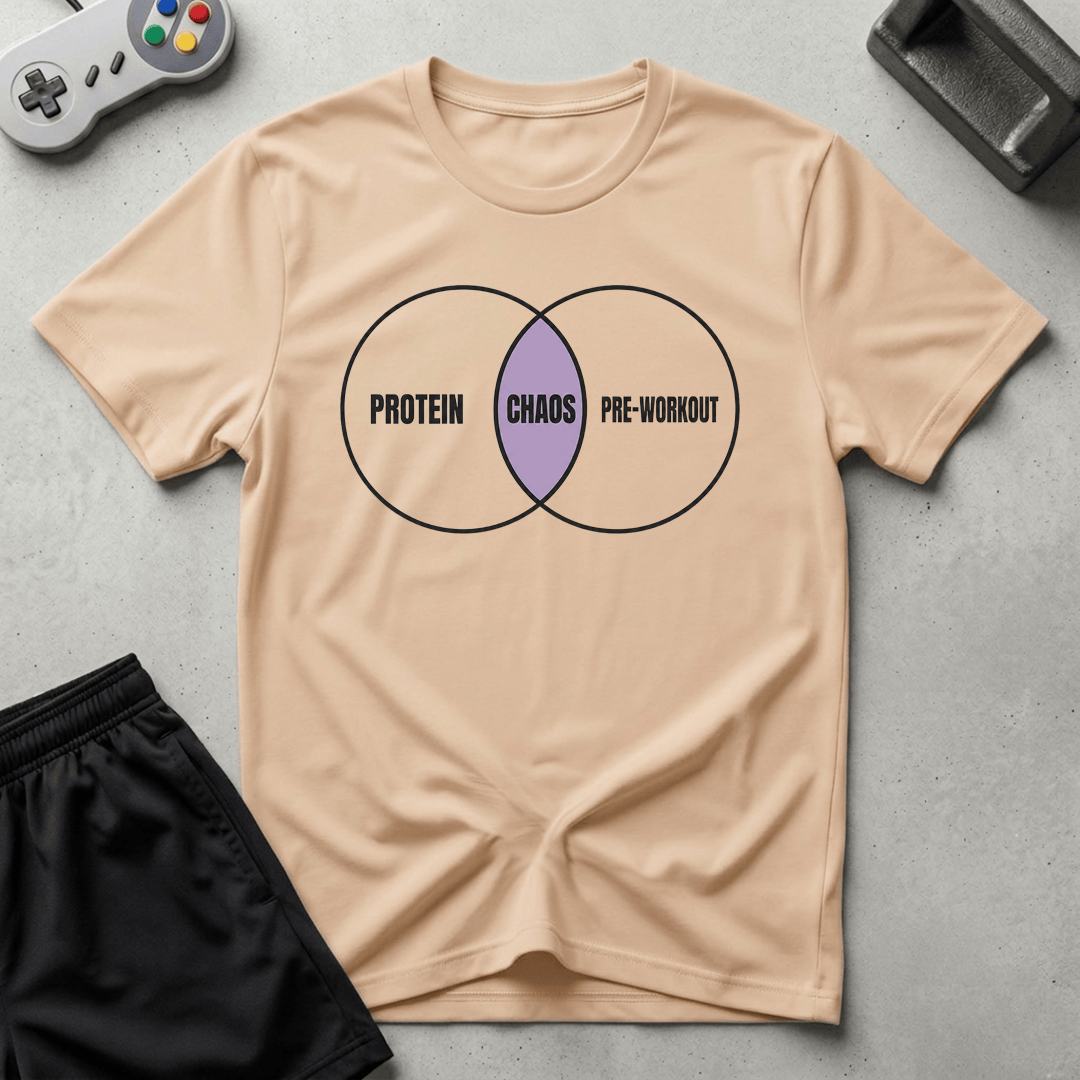Fitness Venn Diagram T-Shirt - Natural