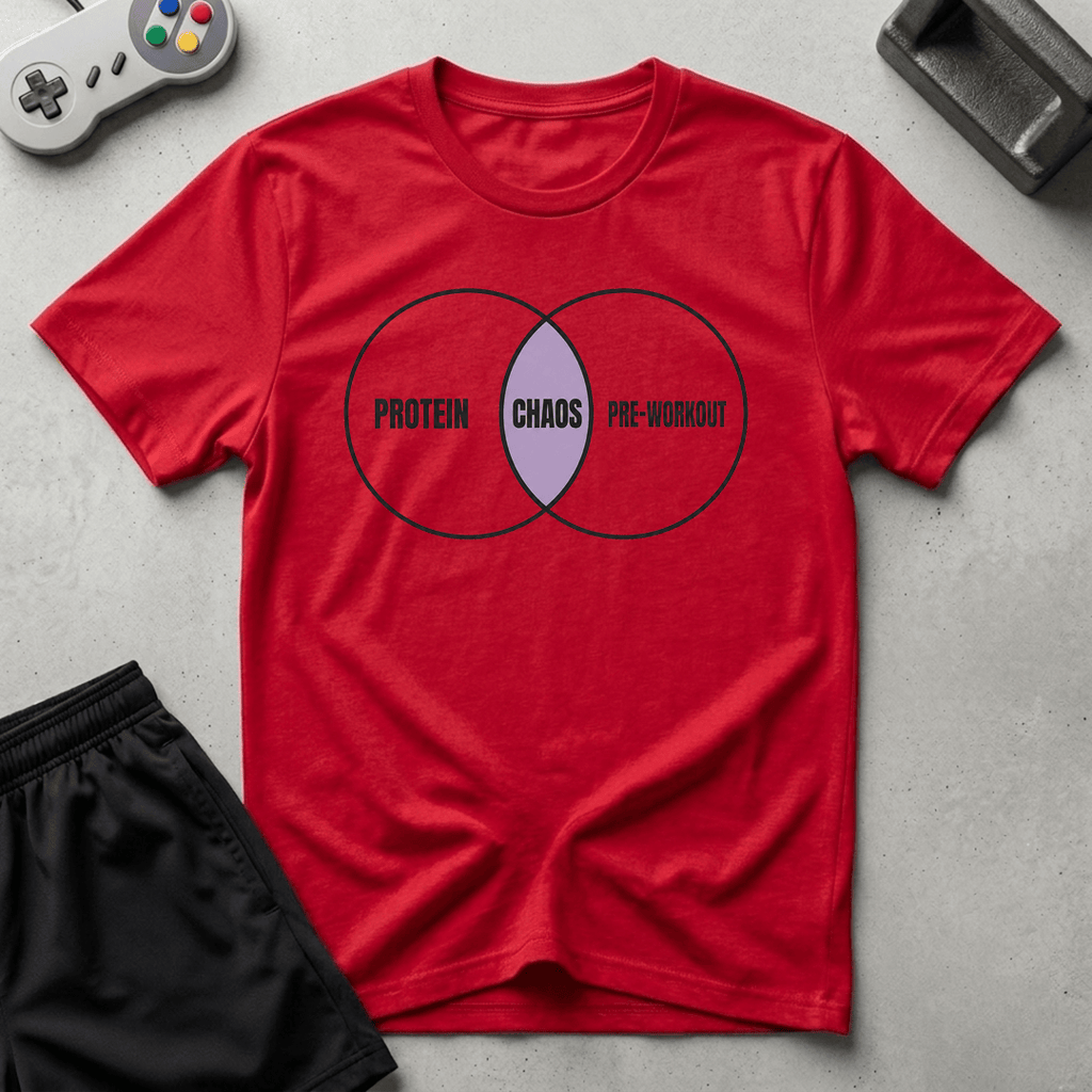 Fitness Venn Diagram T-Shirt - Red