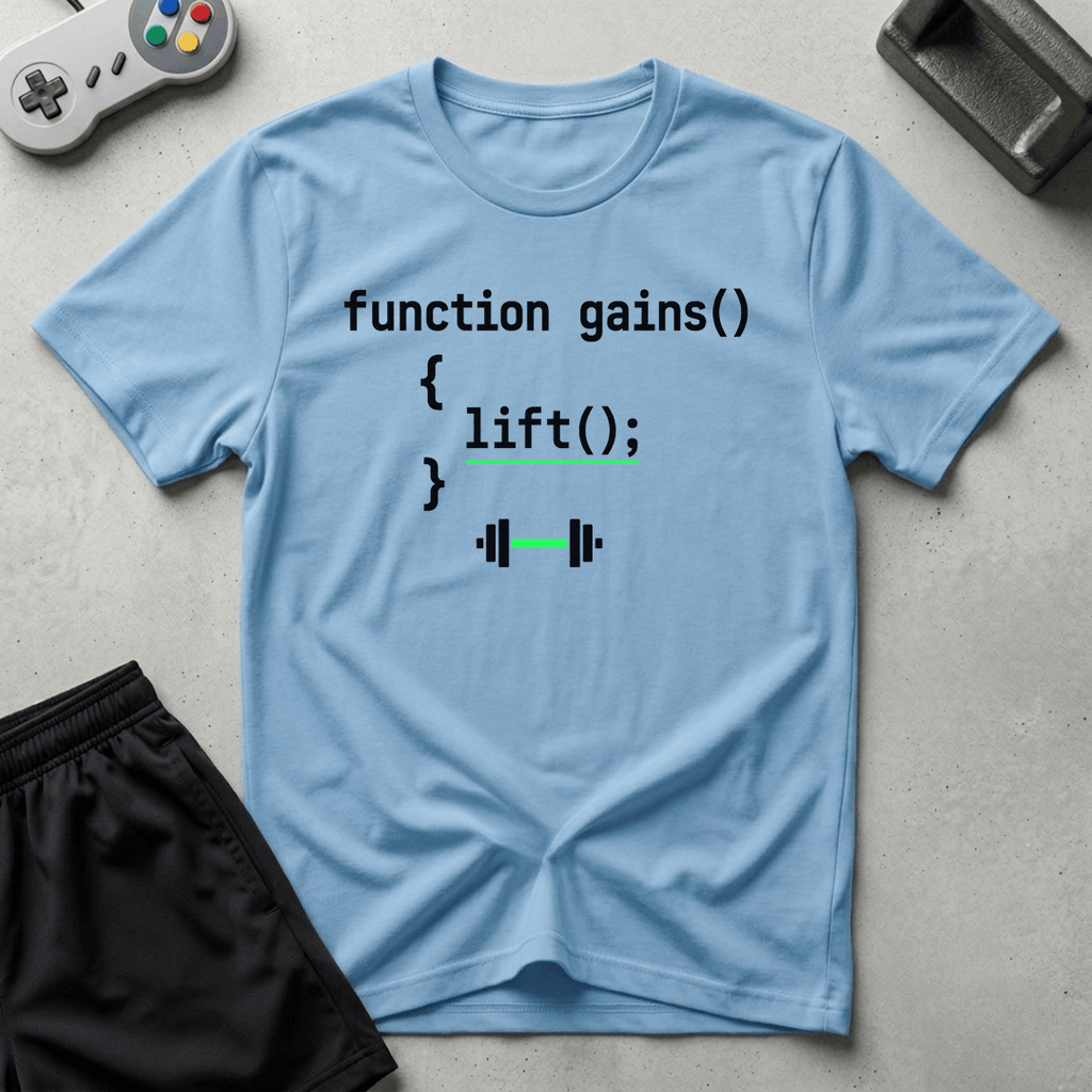 Function Gains T-Shirt - Light Blue