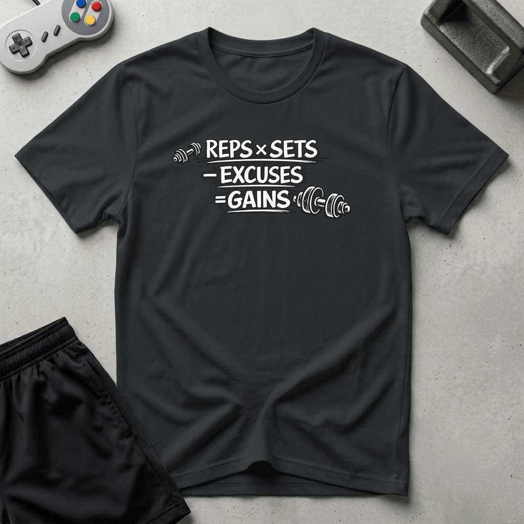 Gains Math Problem T-Shirt - Black
