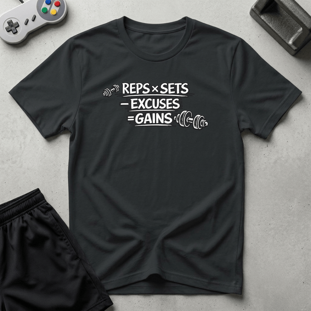 Gains Math Problem T-Shirt - Black