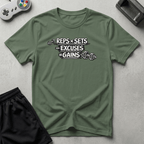 Gains Math Problem T-Shirt - Military Green