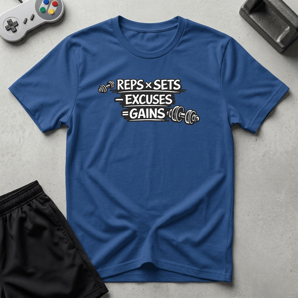 Gains Math Problem T-Shirt - Royal