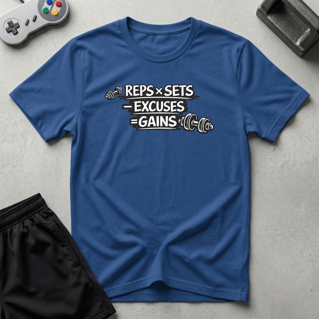 Gains Math Problem T-Shirt - Royal
