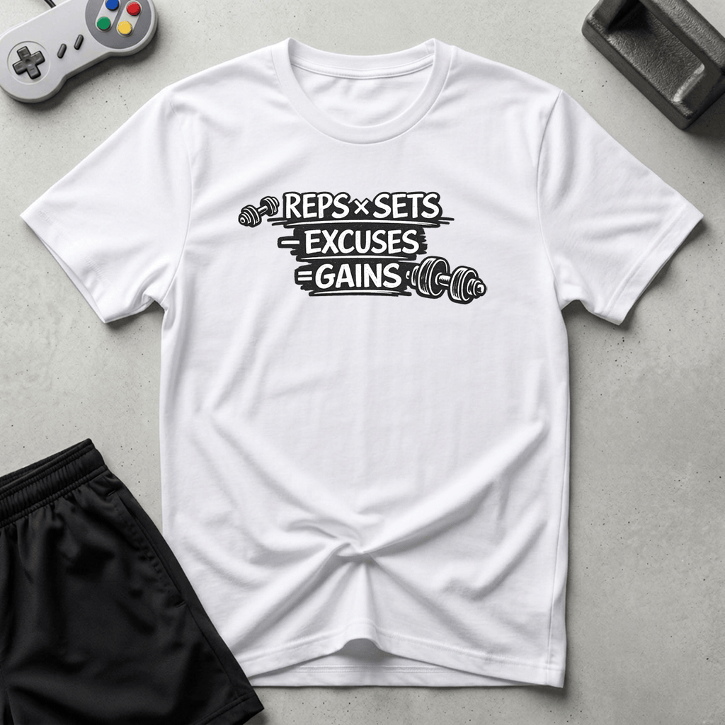 Gains Math Problem T-Shirt - White