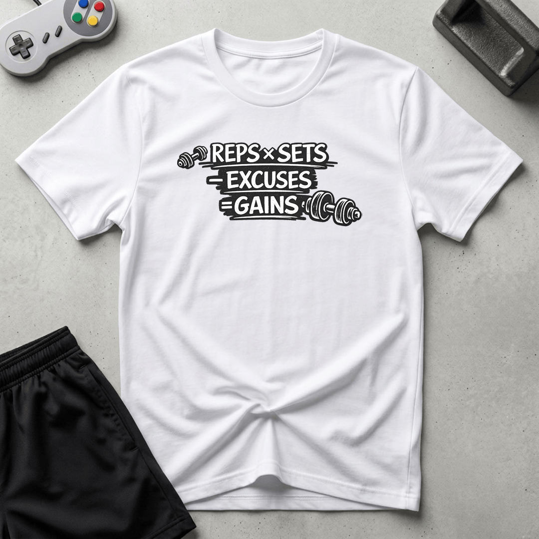 Gains Math Problem T-Shirt - White