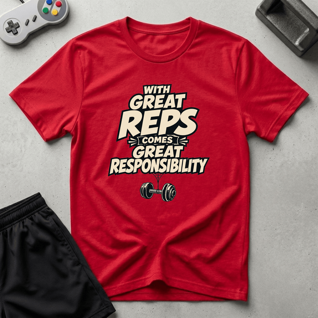 Great Reps Great Responsibility T-Shirt - Red