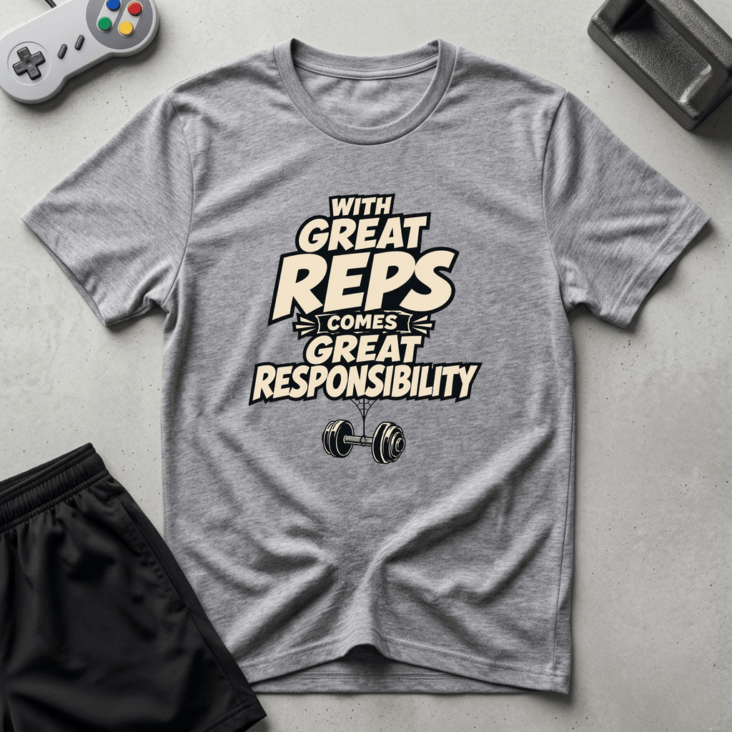 Great Reps Great Responsibility T-Shirt - Sport Grey