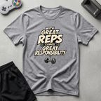 Great Reps Great Responsibility T-Shirt - Sport Grey