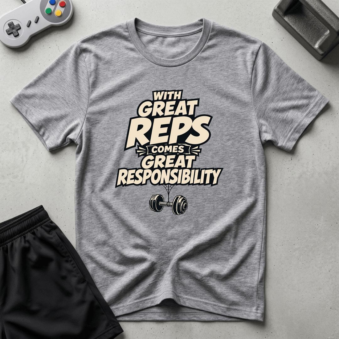 Great Reps Great Responsibility T-Shirt - Sport Grey