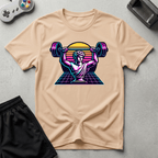 Greek Bust Synthwave T-Shirt - Natural