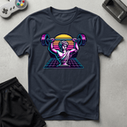 Greek Bust Synthwave T-Shirt - Navy