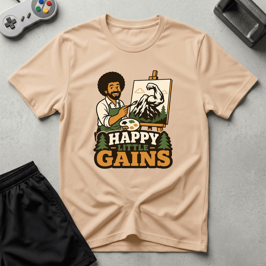 Happy Little Gains T-Shirt - Natural