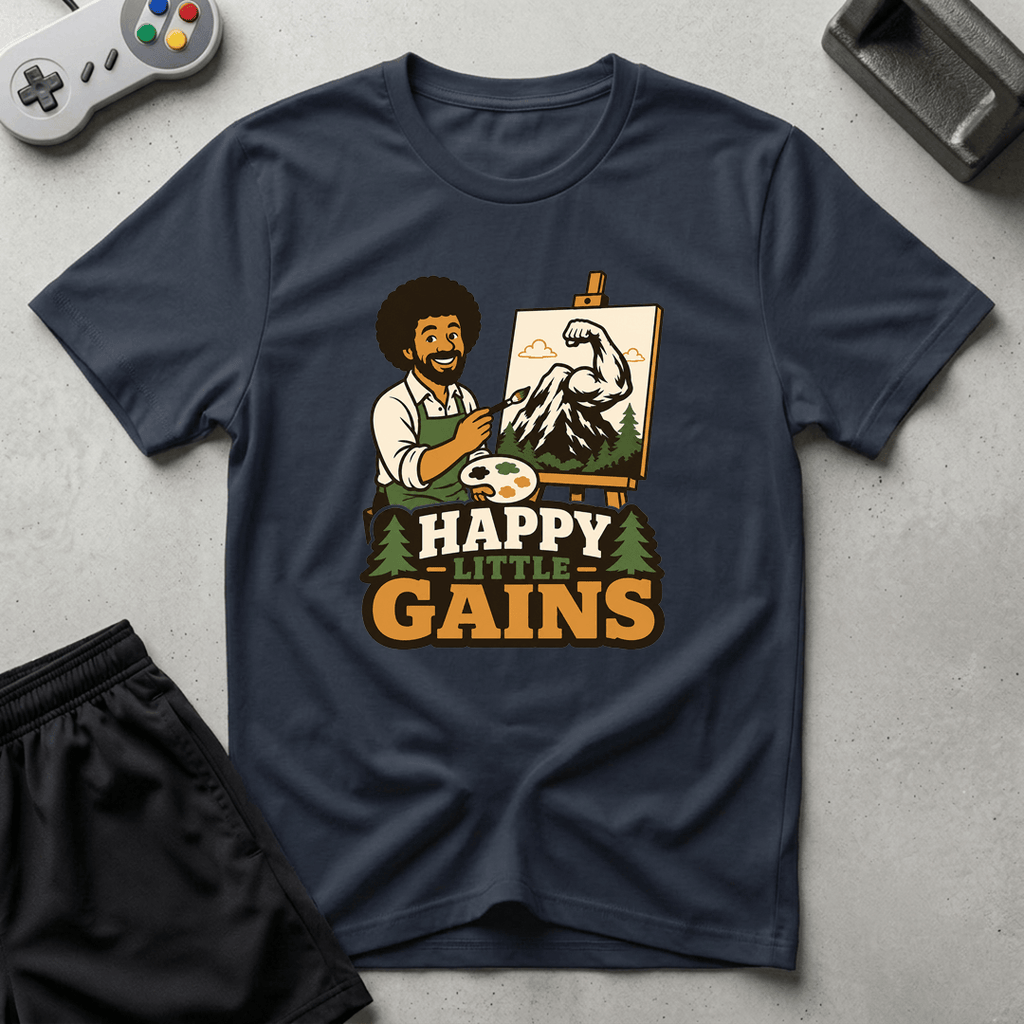 Happy Little Gains T-Shirt - Navy