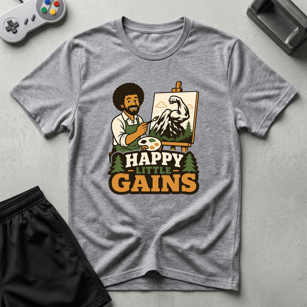 Happy Little Gains T-Shirt - Sport Grey