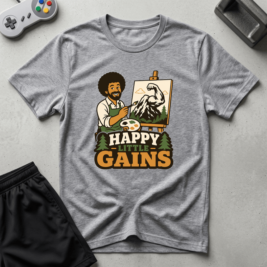 Happy Little Gains T-Shirt - Sport Grey