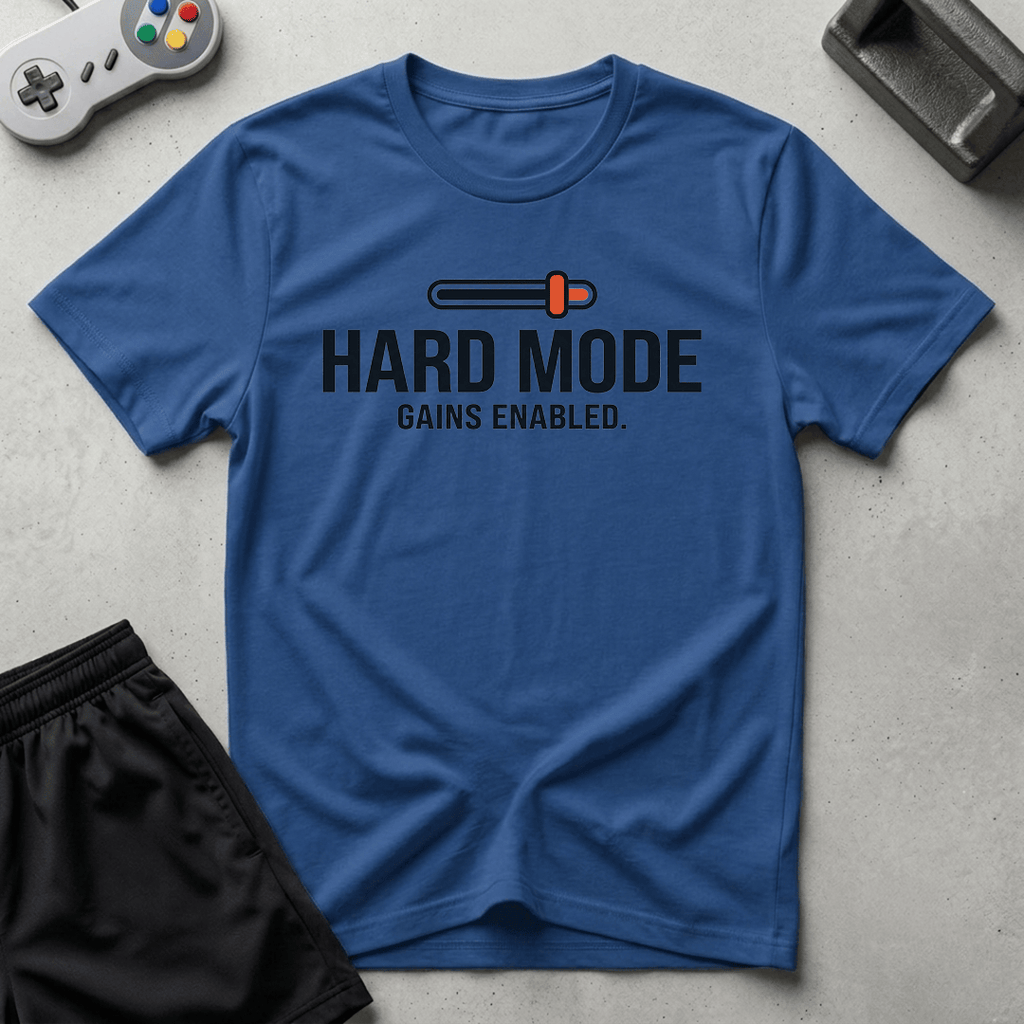 Hard Mode Gains T-Shirt - Royal