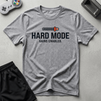 Hard Mode Gains T-Shirt - Sport Grey