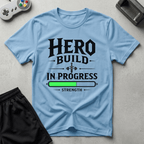 RPG Strength Build T-Shirt - Light Blue