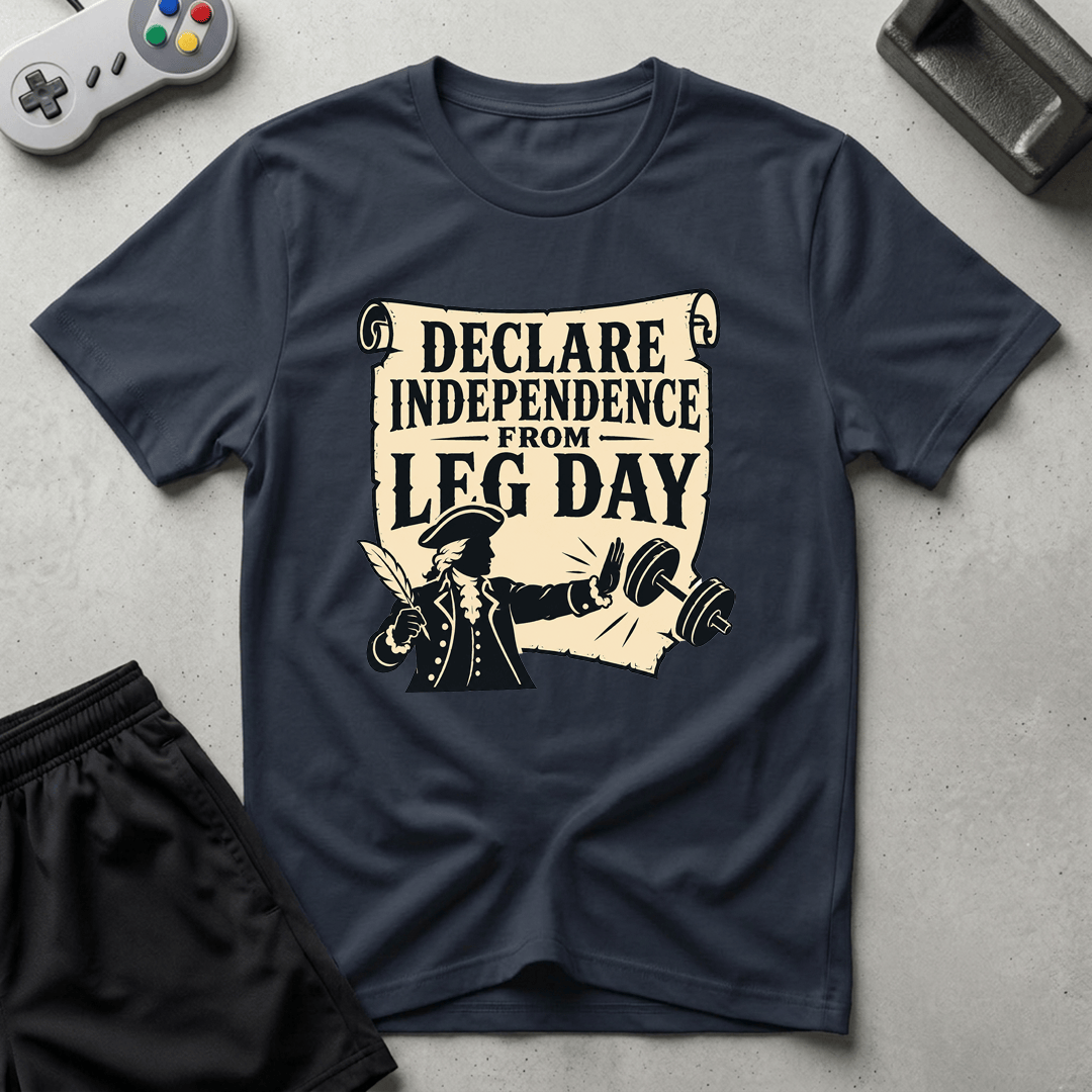Independence from Leg Day T-Shirt - Navy