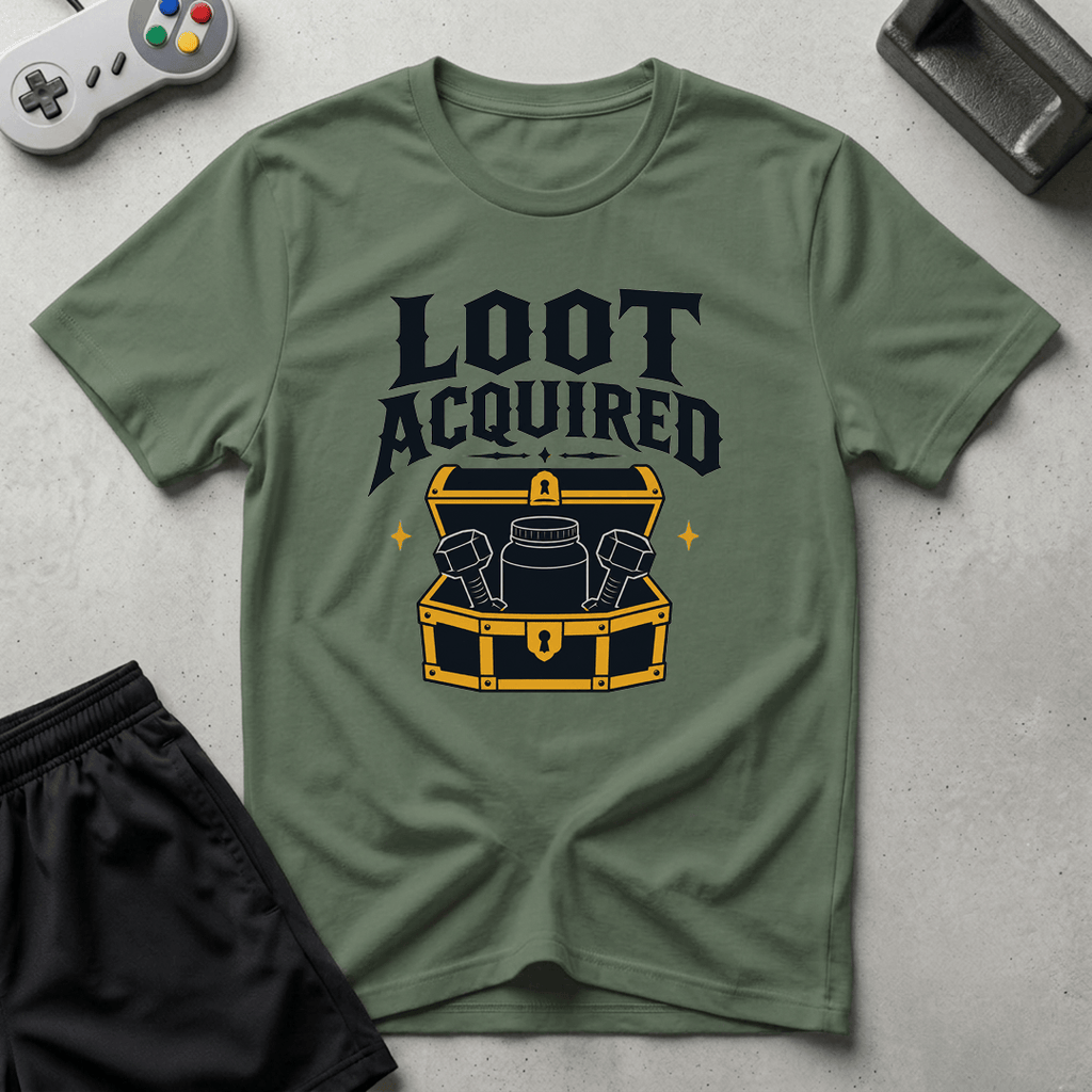 Loot Acquired T-Shirt - Military Green