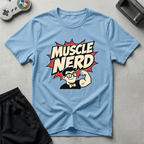 Muscle Nerd T-Shirt - Light Blue