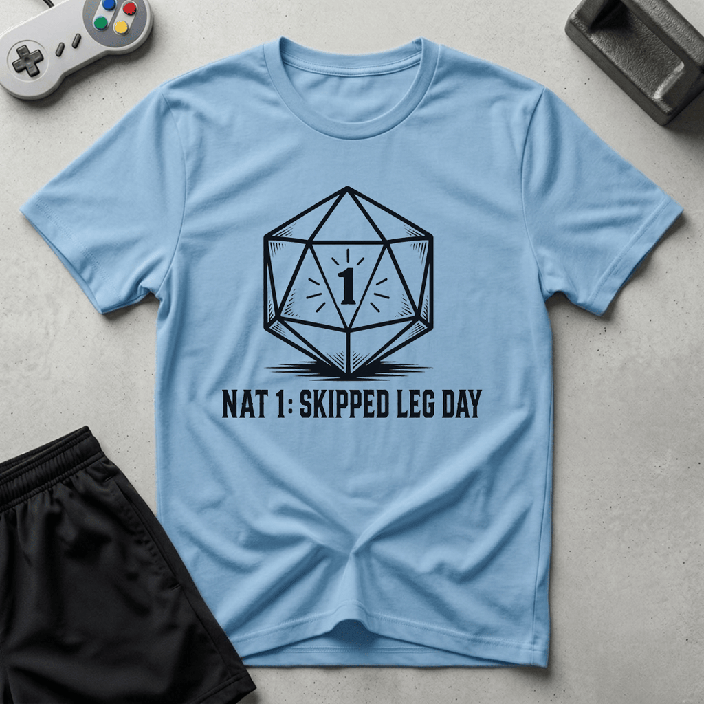 Critical Leg Fail T-Shirt - Light Blue