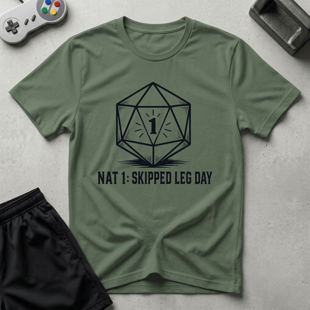 Critical Leg Fail T-Shirt - Military Green