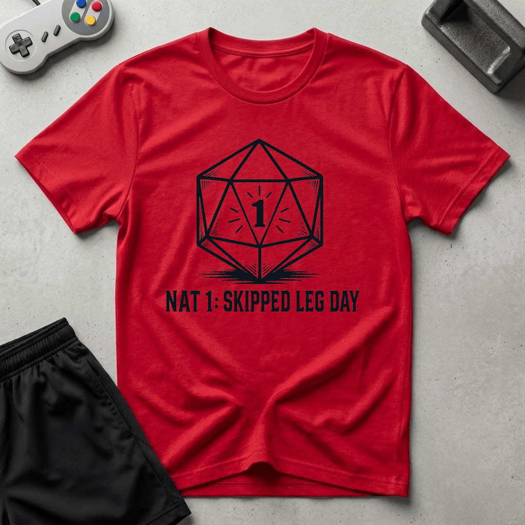 Critical Leg Fail T-Shirt - Red