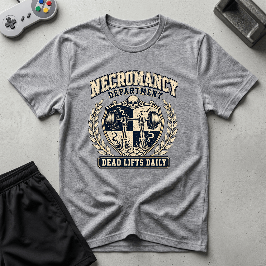 Necromancy Department T-Shirt - Sport Grey