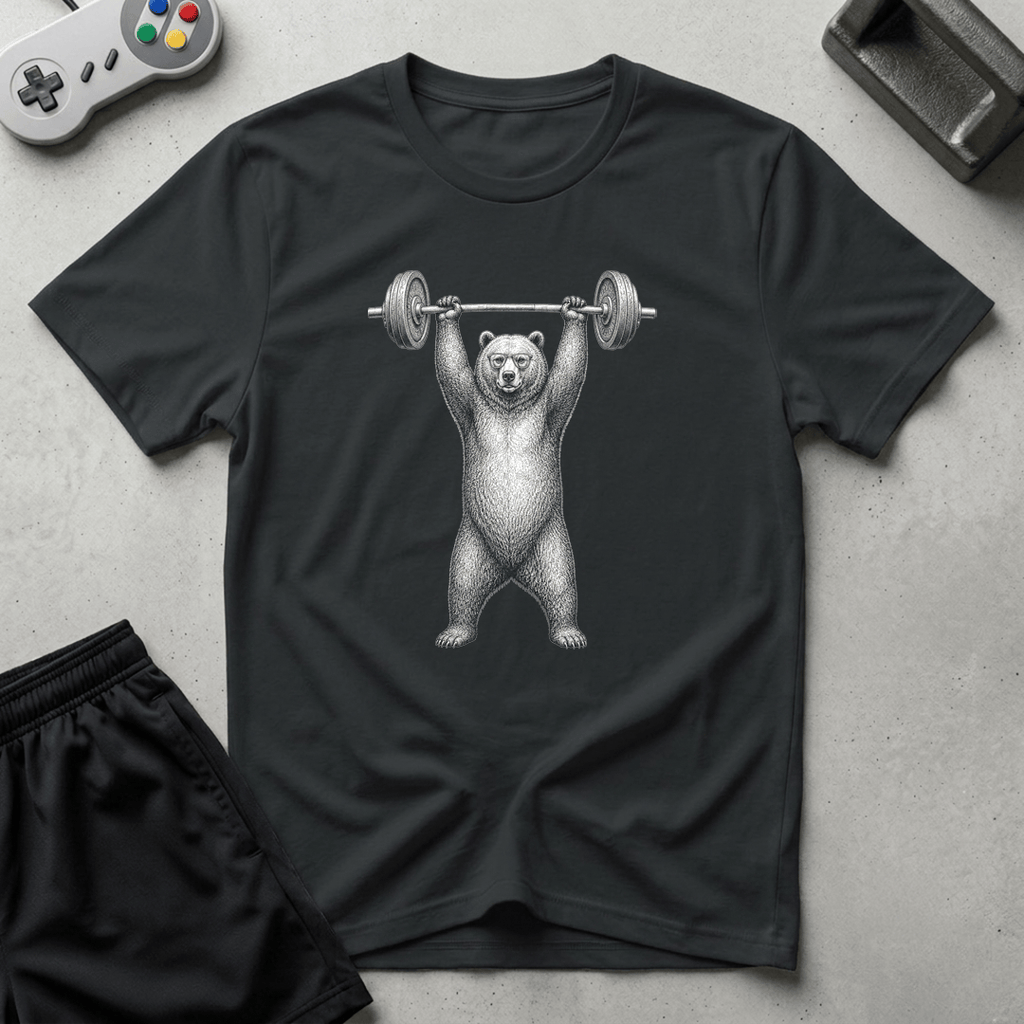 Nerd Bear Deadlift T-Shirt - Black