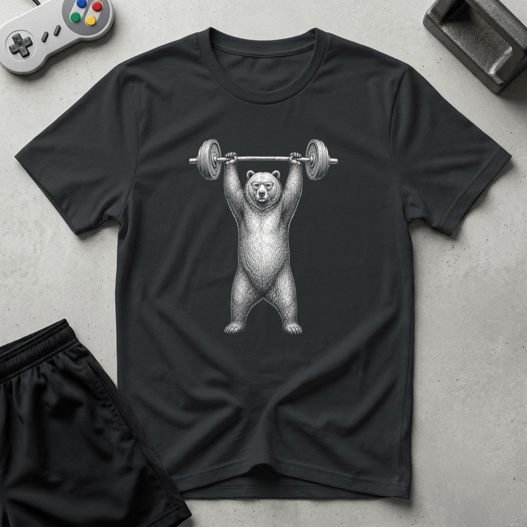 Nerd Bear Deadlift T-Shirt - Black