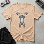 Nerd Bear Deadlift T-Shirt - Natural