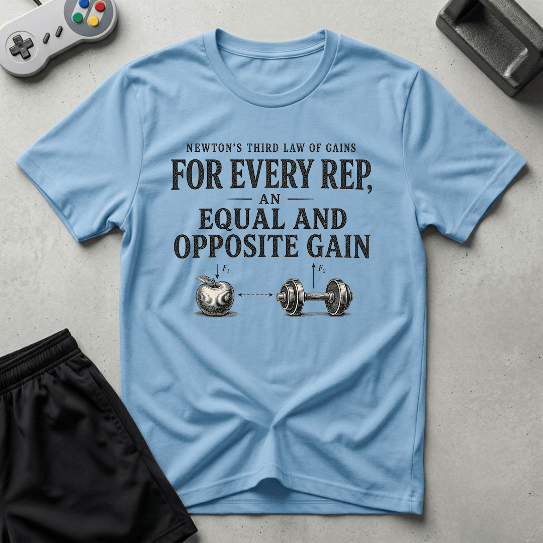 Newton's Gains T-Shirt - Light Blue