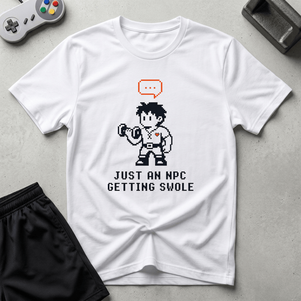 NPC Getting Swole T-Shirt - White