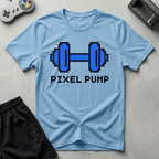 Pixel Pump T-Shirt - Light Blue