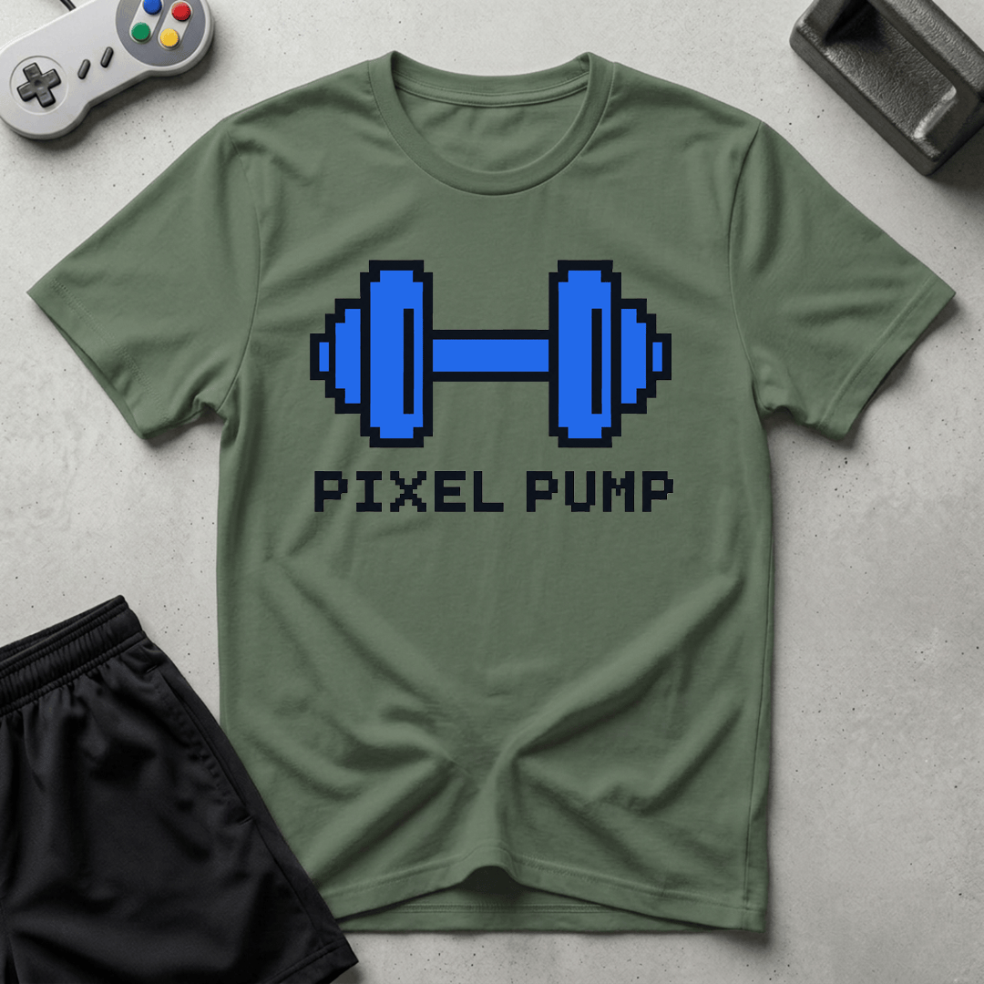 Pixel Pump T-Shirt - Military Green