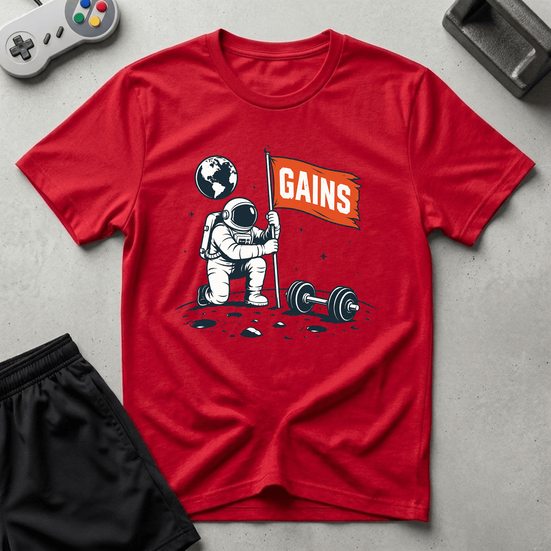 Planting Gains Flag T-Shirt - Red