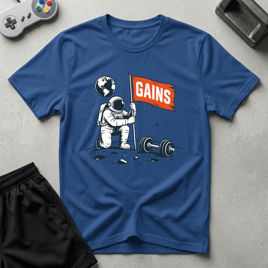 Planting Gains Flag T-Shirt - Royal