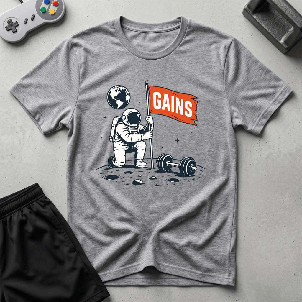 Planting Gains Flag T-Shirt - Sport Grey