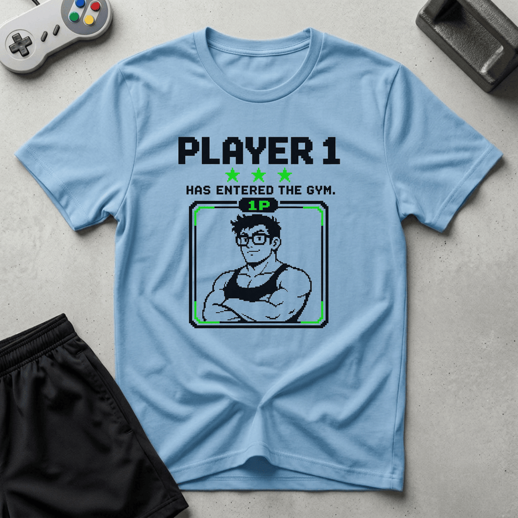 Arcade Gym T-Shirt - Light Blue
